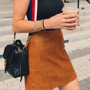 Modern Femme Vegan Suede mini skirt